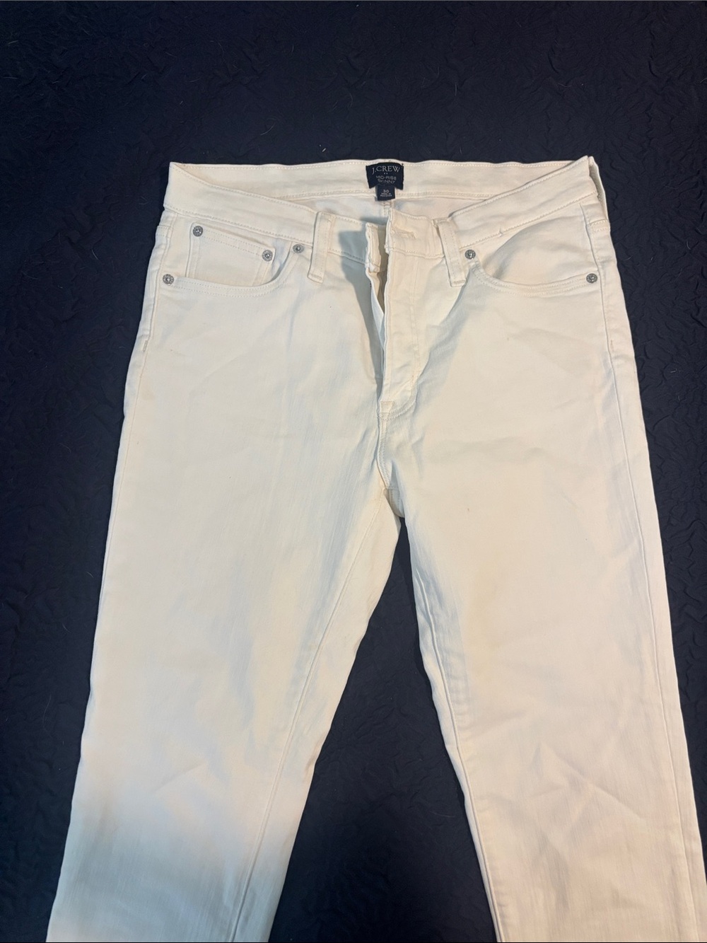 J. Crew Women’s Slim Straight Jeans in Cream White
